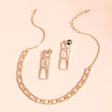 Sparkling Elegance Designer American Diamond Necklace Set