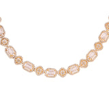 Sparkling Elegance Shimmering Gold-Plated American Diamond Necklace Set