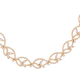 Sparkling Elegance Radiant Loops American Diamond Necklace Set