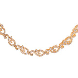 Sparkling Elegance Radiant Gold American Diamond Necklace Set