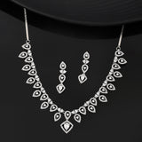 Sparkling Elegance Timeless Teardrop American Diamond Necklace Set