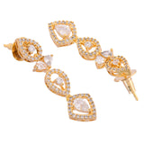 Sparkling Elegance Timeless Golden Teardrop American Diamond Necklace Set