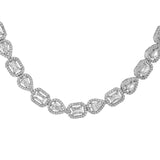 Sparkling Elegance Geometric Elegance American Diamond Necklace Set