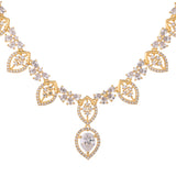 Sparkling Essential Glorious Gold American Diamond Necklace Set