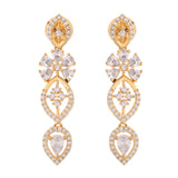 Sparkling Essential Glorious Gold American Diamond Necklace Set