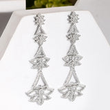 Sparkling Elegance Glamorous Gleam American Diamond Dangler Earrings