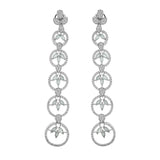 Sparkling Elegance Eternal Grace Green American Diamond Dangler Earrings