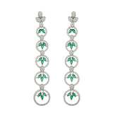 Sparkling Elegance Eternal Grace Emerald American Diamond Dangler Earrings