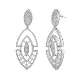 Sparkling Elegance Glistening Glam American Diamond Dangler Earrings