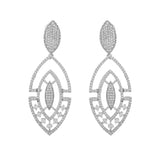 Sparkling Elegance Glistening Glam American Diamond Dangler Earrings