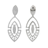 Sparkling Elegance Glistening Glam American Diamond Dangler Earrings