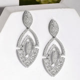 Sparkling Elegance Glistening Glam American Diamond Dangler Earrings