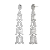 Sparkling Elegance: Glamorous Long American Diamond Danglers