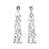 Sparkling Elegance: Glamorous Long American Diamond Danglers