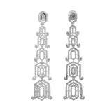 Sparkling Elegance: Glamorous Long American Diamond Danglers