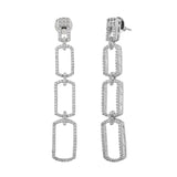 Sparkling Elegance Shimmering Chic American Diamond Dangler Earrings