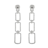 Sparkling Elegance Shimmering Chic American Diamond Dangler Earrings