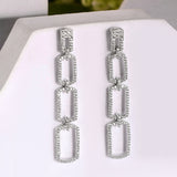 Sparkling Elegance Shimmering Chic American Diamond Dangler Earrings