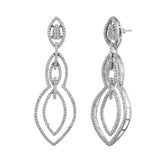 Sparkling Elegance Regal Teardrop American Diamond Dangler Earrings