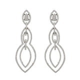 Sparkling Elegance Regal Teardrop American Diamond Dangler Earrings