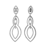 Sparkling Elegance Regal Teardrop American Diamond Dangler Earrings