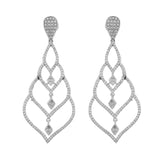 Sparkling Elegance Timeless Teardrop American Diamond Dangler Earrings