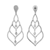 Sparkling Elegance Timeless Teardrop American Diamond Dangler Earrings