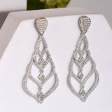 Sparkling Elegance Timeless Teardrop American Diamond Dangler Earrings