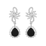 Sparkling Essentials Midnight Blossom American Diamond Necklace Set