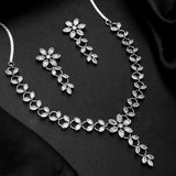 Sparkling Essentials Luminary Floral  American Diamond Necklace Set