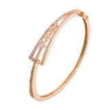 Sparkling Elegance Celestial Vines Gold American Diamond Bracelet