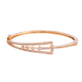 Sparkling Elegance Celestial Vines Gold American Diamond Bracelet