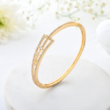 Sparkling Elegance Celestial Vines Gold American Diamond Bracelet