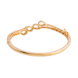 Sparkling Elegance Diamond Mesh Gold American Diamond Bracelet