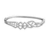 Sparkling Elegance Moonlit Mesh American Diamond Bracelet