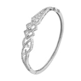 Sparkling Elegance Moonlit Mesh American Diamond Bracelet