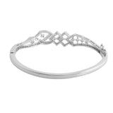 Sparkling Elegance Moonlit Mesh American Diamond Bracelet