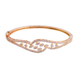 Sparkling Elegance Aurora Twine Gold American Diamond Bracelet