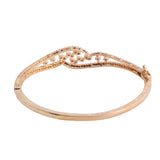 Sparkling Elegance Aurora Twine Gold American Diamond Bracelet