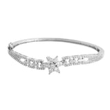 Sparkling Elegance Floral Aura American Diamond Bracelet