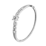 Sparkling Elegance Floral Aura American Diamond Bracelet