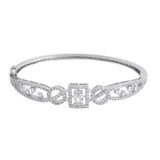 Sparkling Elegance Shimmering Crown American Diamond Bracelet