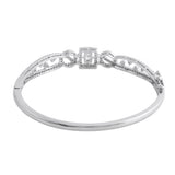 Sparkling Elegance Shimmering Crown American Diamond Bracelet