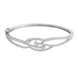 Sparkling Elegance Twilight Interlace American Diamond Bracelet