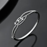 Sparkling Elegance Twilight Interlace American Diamond Bracelet