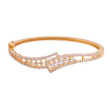 Sparkling Elegance Luminous Knot Gold American Diamond Bracelet