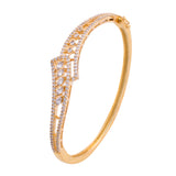 Sparkling Elegance Luminous Knot Gold American Diamond Bracelet