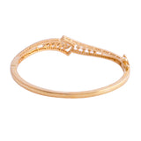 Sparkling Elegance Luminous Knot Gold American Diamond Bracelet