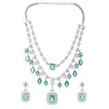 Sparkling Elegance Layered Luxury American Diamond Necklace Set