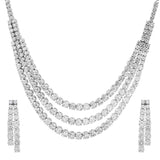 Sparkling Elegance Stardust Symphony American Diamond Necklace Set